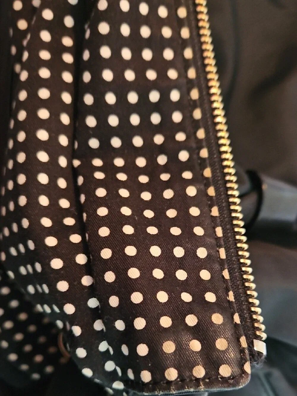 Kate Spade Lg Black Tote Handbag Or Shoulder bag with Leather Accents